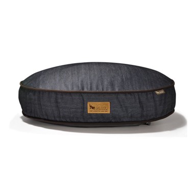 P.L.A.Y. Krevet Round Bed Denim Medieval Blue/Dark Chocolate M, Ø90 cm, tamno plavi