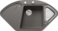BLANCO Sudoper DELTA II-F InFino SILGRANIT 18/10, s dalj.upr. - vulkan sivi