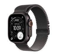 APPLE Watch Ultra 3 GPS + Cellular 49 mm crno titanijsko kućište s crnom narukvicom Black Titanium Milanese Loop Large