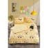 MILA HOME Posteljina Panda 160x220 cm za krevet za jednu osobu/produženi krevet s uključenom plahtom 3-dijelna žuta