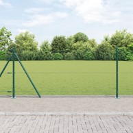 Ograda, heksagonalna, 0.8x10 m, čelik, stupovi s postoljem, 7 kom, Ø32 mm, 90 cm, zelena