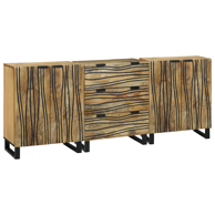 Set namještaja za kupaonicu 3 komada smeđa srednja masivno drvo