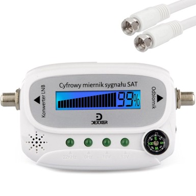 DEXXER Tražilo satelitskog signala, digitalno, LCD, s antenskim kabelom