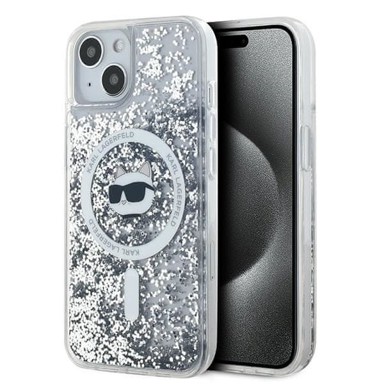KARL LAGERFELD Liquid Glitter Choupette MagSafe prozirna maskica za Apple iPhone 14