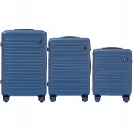 WINGS Set kofera COOT, 3 kom (L, M, S), ABS+, srednje plava
