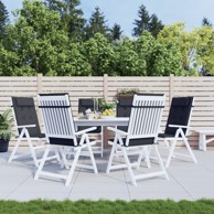 Jastuci za stolicu s visokim naslonom, 6 kom, tkanina Oxford, crni