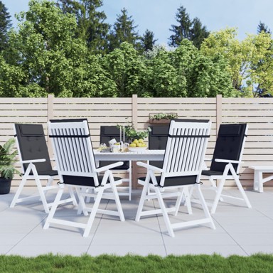 Jastuci za stolicu s visokim naslonom, 6 kom, tkanina Oxford, crni