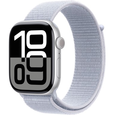 APPLE Pametni sat Series 10 GPS 46mm, srebrno aluminijsko kućište, plavi Cloud Sport Loop