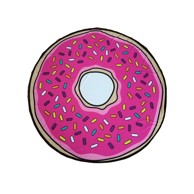 JAHU COLLECTIONS Ružičasti pamučan ručnik za plažu ø 150 cm Donut