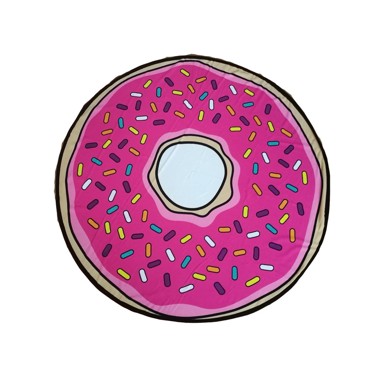 JAHU COLLECTIONS Ružičasti pamučan ručnik za plažu ø 150 cm Donut
