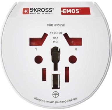 EMOS Putni adapter P0055N, USA u Schuko, bijela