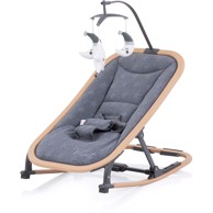 CHIPOLINO Ležaljka VELVET - GRAPHITE + WOOD