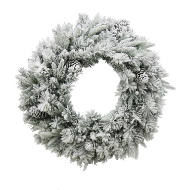 Božićni vijenac za vrata sa snijegom 30 cm