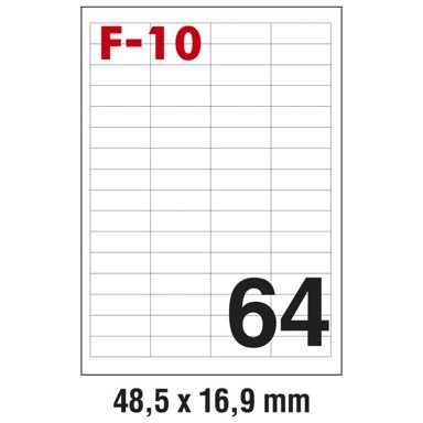 FORNAX Etikete ILK, 48,5 x 16,9 mm, 100 listova