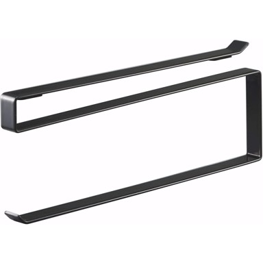 YAMAZAKI Crni viseći držač za kuhinjske ručnike Tower