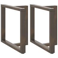 Noge za blagovaonski stol t-oblika od čelika, 2 kom, 70 x 35 x (72-73) cm, prirodna