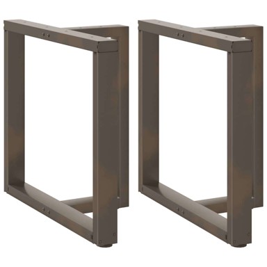 Noge za blagovaonski stol t-oblika od čelika, 2 kom, 70 x 35 x (72-73) cm, prirodna