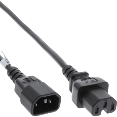 INLINE Kabel za napajanje 16811B, C14-C15, 1,8 m, crna