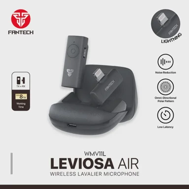 FANTECH Bežični mikrofon LEVIOSA AIR WMV11L, Lightning, crni