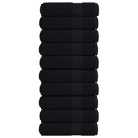 Ručnici za tuširanje 10 kom crni 70x140 cm 360 gsm 100% pamuk