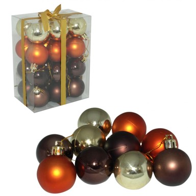 Kuglice, ø 4 cm, 24/1, bakrena, kava i šampanjac