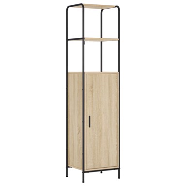 Visoka komoda 40 x 33 x 161 cm od konstruiranog drva, hrast sonoma