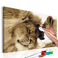 Slika za samostalno slikanje Lions In Love 60x40