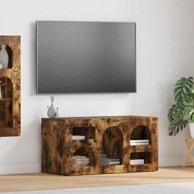 TV ormarić, 80 x 35 x 40 cm, od konstruiranog drva, dimljeni hrast