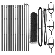 Heksagonalna ograda 0 6x25 m čelik, siva