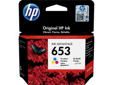 HP Tinta 653, 3YM74AE, tri-colour, za Deskjet Plus Ink Advantage 6075/6475