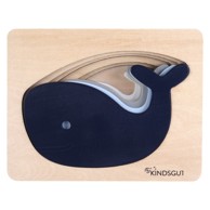 KINDSGUT Drvena reljefna puzzle Whale