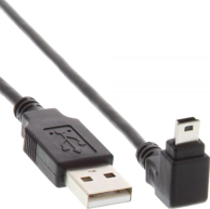 INLINE USB-A na Mini USB kabel 34210, USB 2.0, 1 m, crni