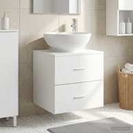 Umivaonik s policom, bijeli, 49,5 x 44,5 x 66,5 cm
