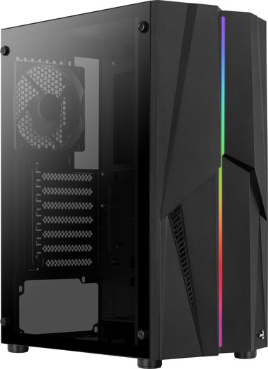 AEROCOOL Kućište MECHA, mid tower, ATX, prozor, crno