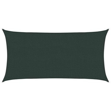Jedrilica za sunčevu sjenu HDPE 2 x 6 m, pravokutna tamnozelena