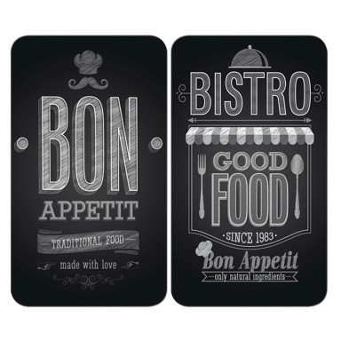 WENKO Stakleni poklopac za štednjak Bon Appetit 52x30 cm 5 kom 