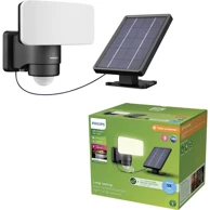 PHILIPS Vanjski solarni zidni reflektor sa senzorom Tylus, 3000 K, crna