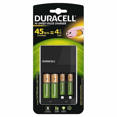 DURACELL Punjač baterija, CEF14 + baterije, 2x AA / 2x AAA