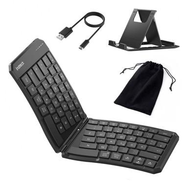 INATECK Tipkovnica N0131_BLACK, Bluetooth, sklopiva, crna