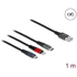 DELOCK USB 3-u-1 kabel Lightning/Micro-USB/USB-C, 1 m