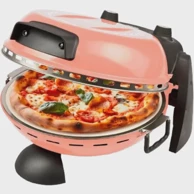 G3 FERRARI Pekač za pizzu Delizia G1017715 Anniversary Coral Passion (koraljna, 1200 W, za pizzu Ø 31 cm, posebna edicija, reverzibilni kamen za pizzu, rezač uključen)