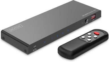 DIGITUS HDMI prekidač 4x1, 3840 x 2160, 60 Hz, HDMI 2.1, HDCP 2.3
