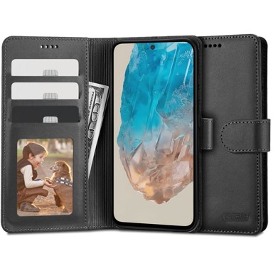 TECH-PROTECT Preklopna maskica za Samsung Galaxy M35 5G, novčanik, crna