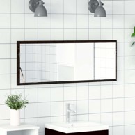 LED ogledalo za kupaonicu 100 x 8,5 x 37 cm, crni hrast, odabrano drvo