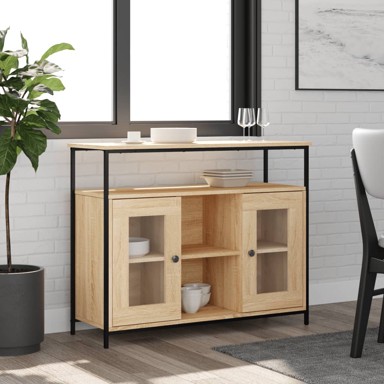 Komoda boja hrasta sonome 100 x 35 x 80 cm konstruirano drvo