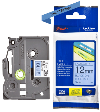 BROTHER Traka P-touch TZE-531, crna/plava, 12 mm