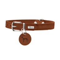 HUNTER Ogrlica za pse Aalborg S 42 cm, koža konjak