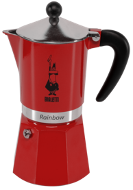 BIALETTI Kafetijera Rainbow 6TZ, crvena