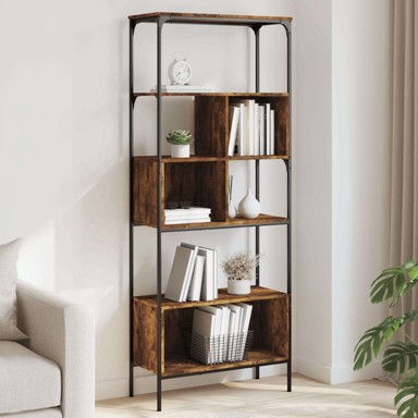 Regal za knjige s 5 razina 76 x 33 x 188,5 cm drvo, dimljeni hrast 