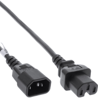 INLINE Kabel za napajanje B-16811, C15-C14, 2 m, crna